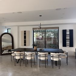 HD Buttercup 10ft Black Wood Dining Room Table