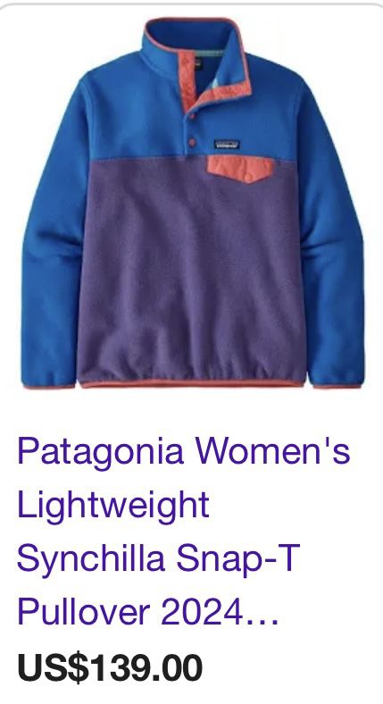 [New] Patagonia Woman’s Lightweight Synchilla Snap-T Pullover