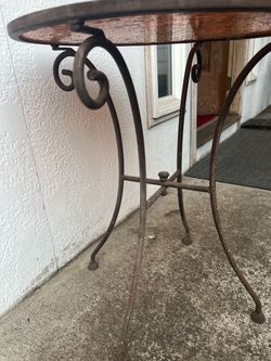 outdoor or indoor red top glass table