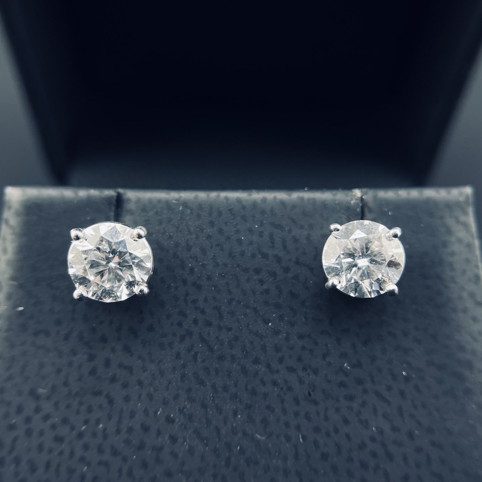 3 Carat Lab Grown Diamond Studs 14K White Gold 