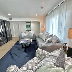 Couches, Coffee Table And Side Tables 