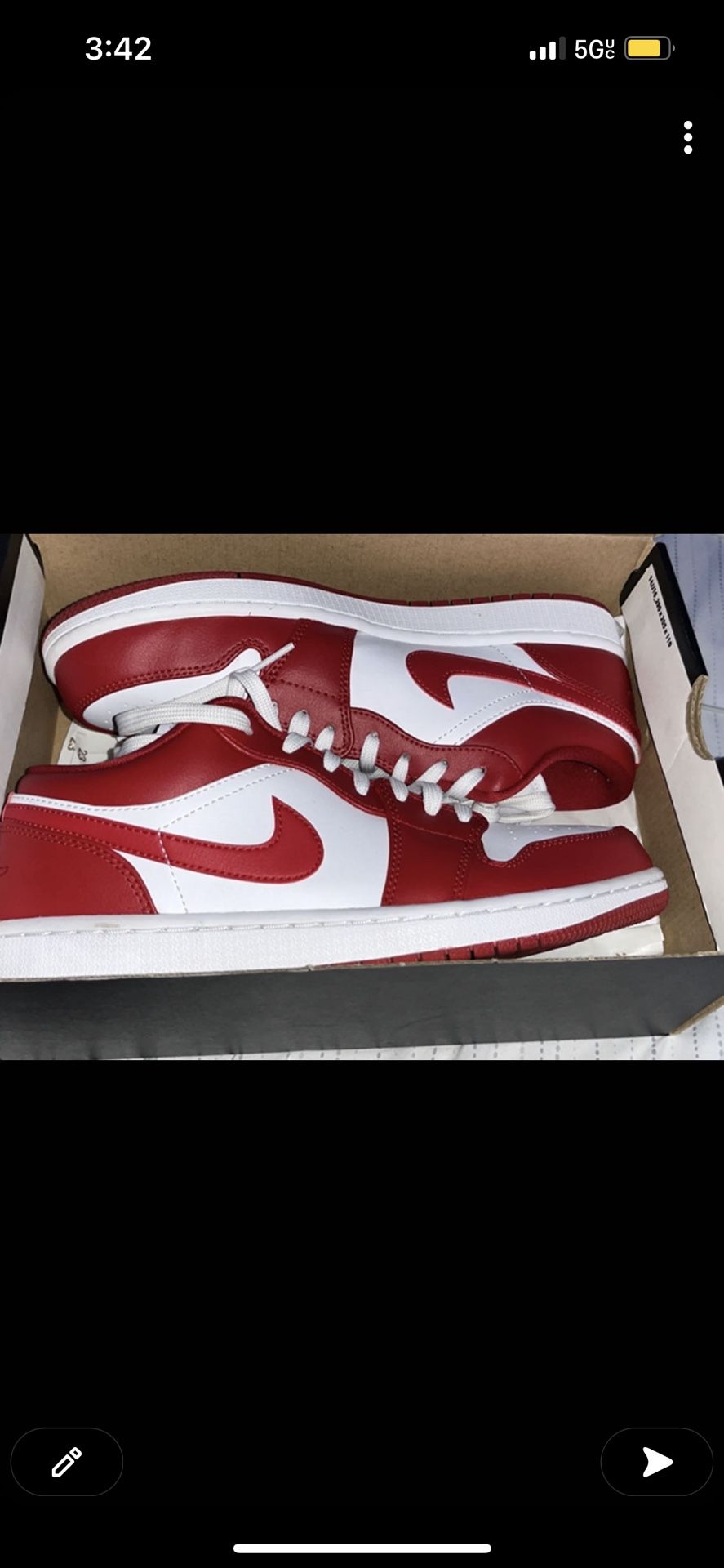 Red & White Air Jordan 1 low