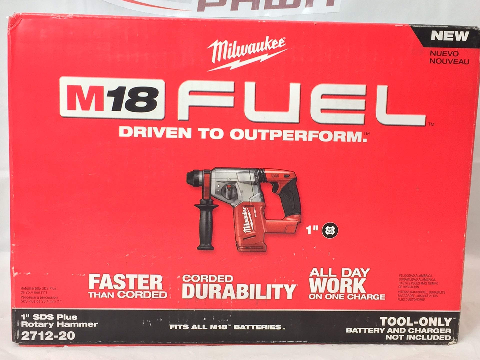 Milwaukee M18 Fuel (2712-20) 1” SDS Plus Rotary Hammer - TOOL ONLY/BATTERY AND CHARGER NOT INCLUDED (MXP013047)