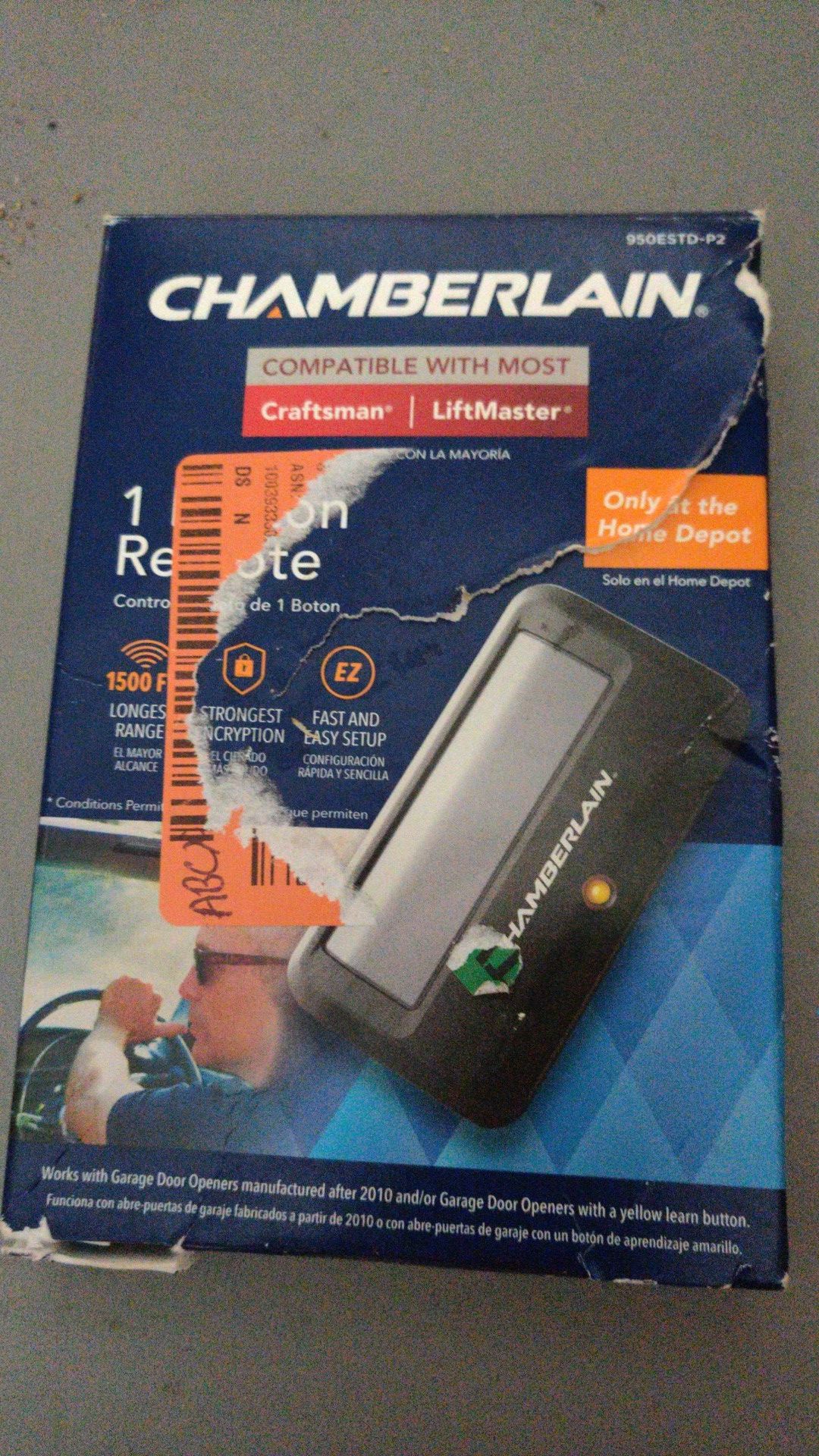 Chamberlain Single Button Garage Door Opener