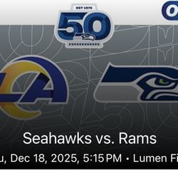 Seahawks vs. Rams - TNF!