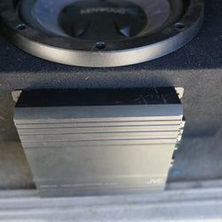 Kenwood 12"  Subwoofer With Box And A Jvc One Channel Amp