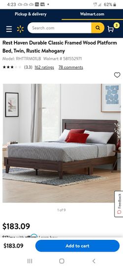 New in box twin bed frame mattress not included