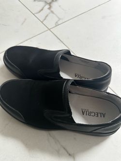Alegria Black Slip-On Shoes