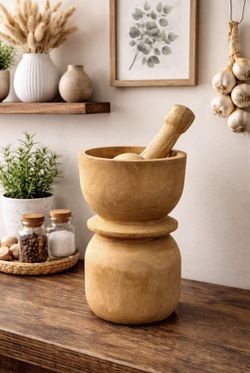 Wood Home Decor : Faux Mortar & Pestle