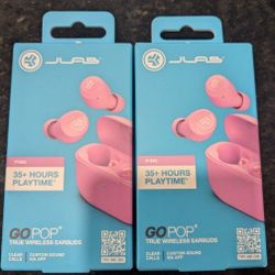 JLab GO Air Pop True Wireless Bluetooth Earbuds pink