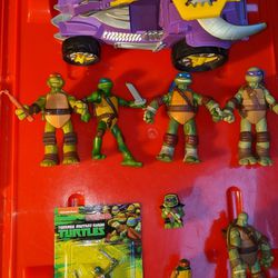 Teenage Mutant Ninja Turtles Action figures Shredder's Vehicle Michelangelo Donatello Leo Raphael