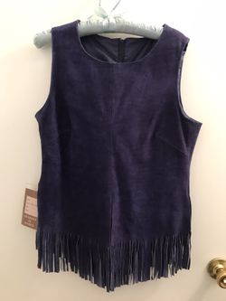 Royal Blue Suede Top