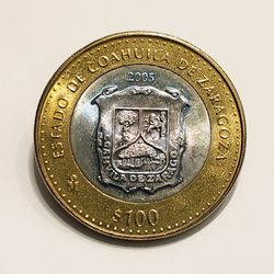 2005 Mexico $100 Pesos Silver Coin  -  Estado De Coahuila - Uncirculated