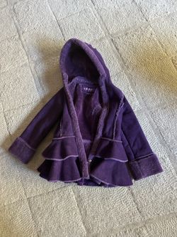 Girls purple coat with hood