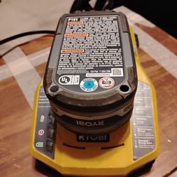 Ryobi one+ 18v lithium battery and charger