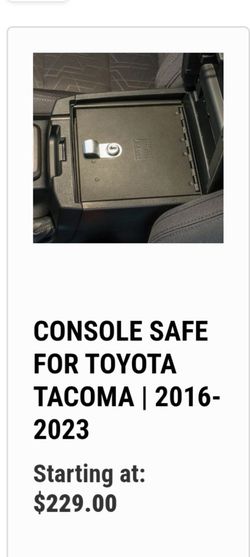 Toyota Tacoma center console safe