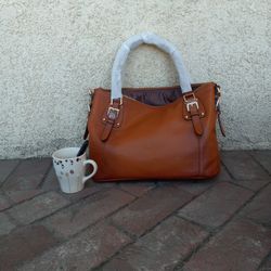 Kattee Women's Soft Genuine Leather Tote Bag
