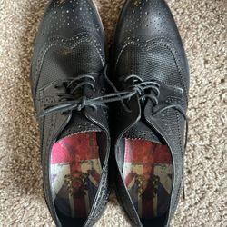 English Laundry Men’s Size 8 Wing Tip Dress Casual Shoes Black Leather