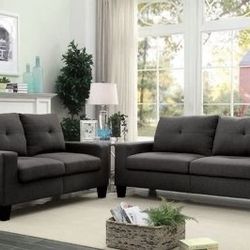 Brand New Grey Sofa and Love Seat Set