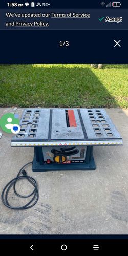 Table saw used but working flawlessly