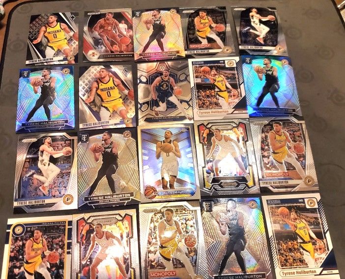 Lot Of 20 Random Indiana Pacers TYRESE HALIBURTON basketball Cards All For $20