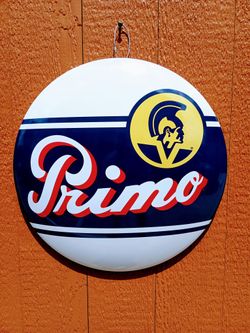 Primo Hawaiian Lager 16" Tin Metal Beer Bar Sign 