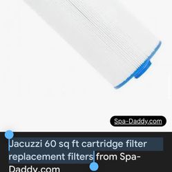 Jacuzzi 60 sq ft cartridge filter replacement filters