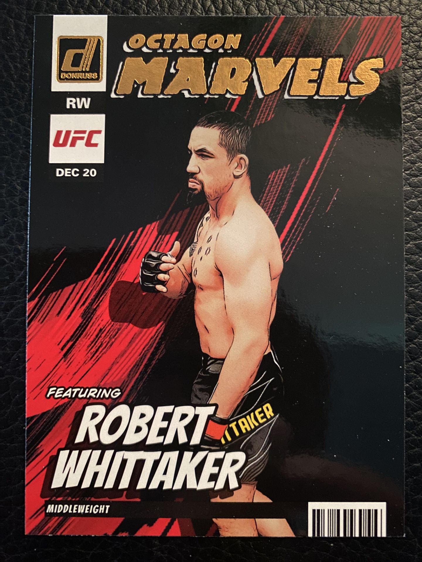 Robert Whittaker 2023 Panini Donruss UFC #17 OCTAGON MARVELS INSERT!