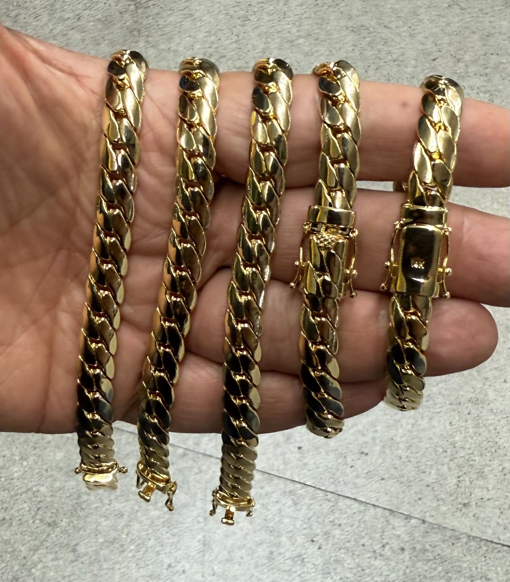 Miami Cuban links heavy bracelet 14k real gold plated💥💥💥