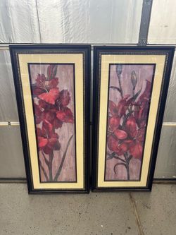 2 Large Kirkland Flower Paintings