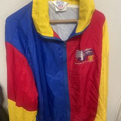 National Jamboree Mens 1997 Full Zip Windbreaker, Size Xxl