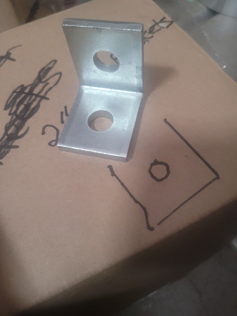 90°  2 Hole Strut Bracket 2"