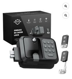 ONNAIS RV Door Lock Replacement with Keypad and Remote Control — Keyless Entry for Trailer and Motorhome Doors — Versatile RV Door Latch Suitable for 
