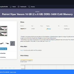 Ddr5 Ram 2x8gb 5600mhz Cl 40