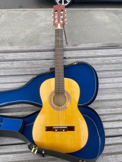 mini nylon string classical travel guitar w/ case