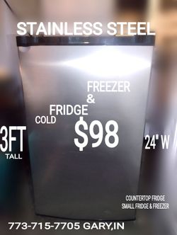 Small 24" 3ft fridge refrigerator stainless steel ac air conditioner coil condenser