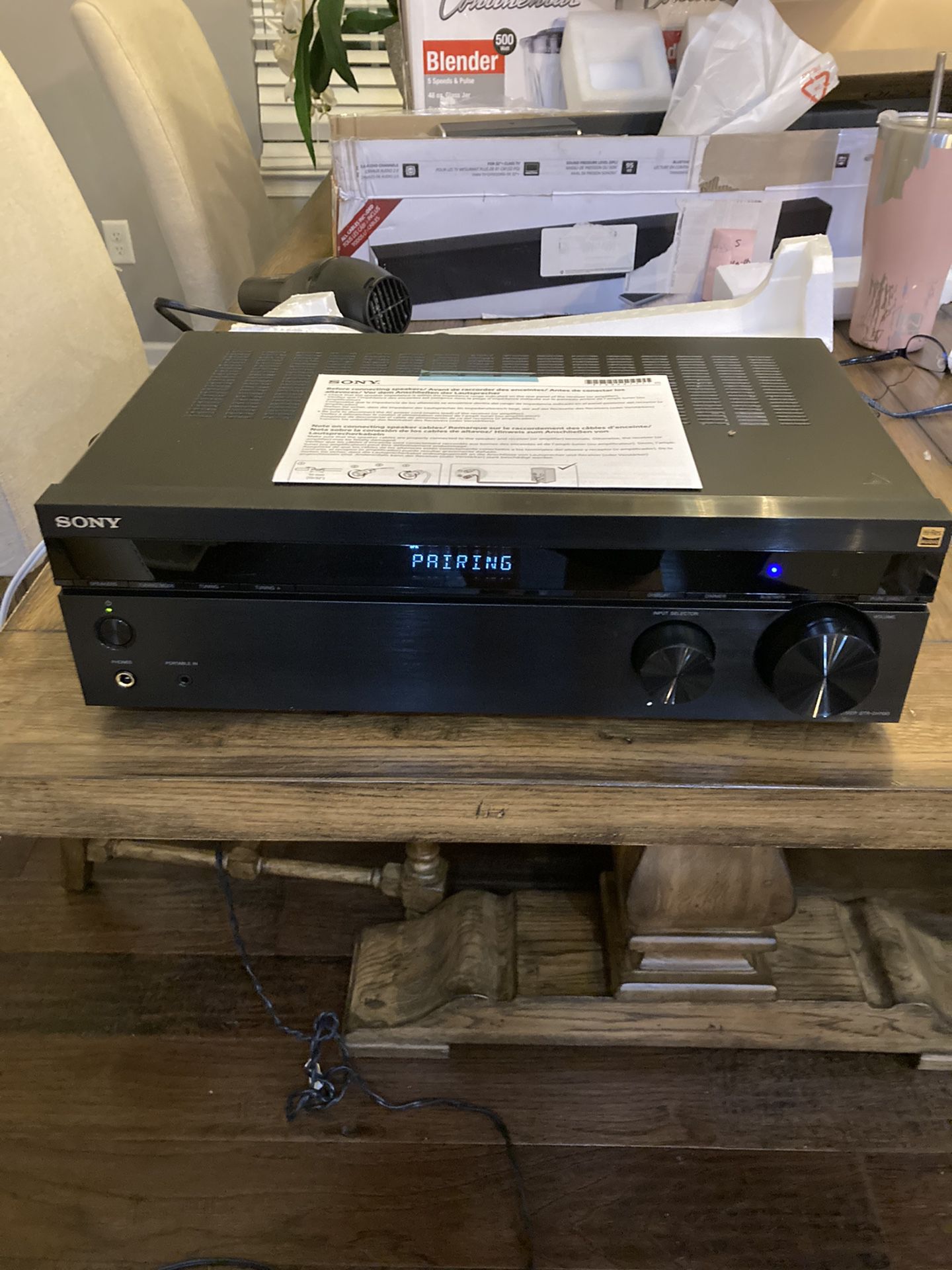 NEW IN BOX SONY STEREO RECEIVER - CHANNEL- BLUETOOTH