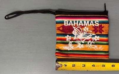 Vintage Bahamas Woven Butterfly Wristlet Coin just $3