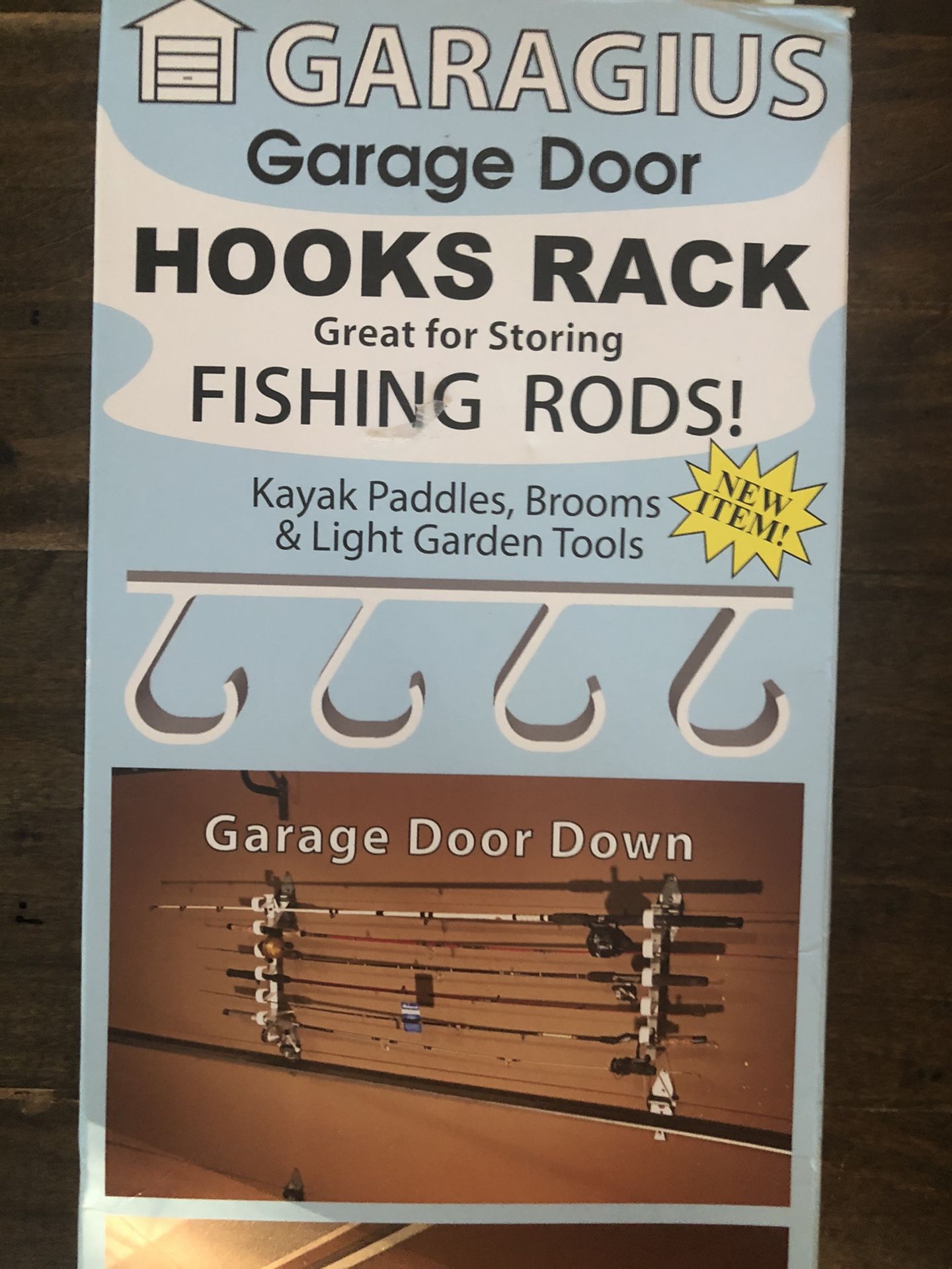 Garage Fishing Rod Organizer NWT