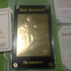Nascar Dale Earnhardt Sr plaque Gold Card #00A1309 collectible THE INTIMIDATOR