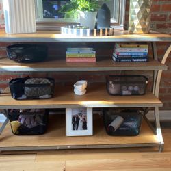 Metal And Wood Console Table