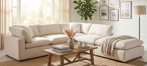 Living spaces 5pc couch sofa set