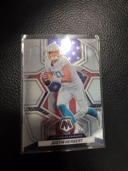 Justin Herbert Chargers USA MOSAIC PANINI NFL SPORTS CARD!