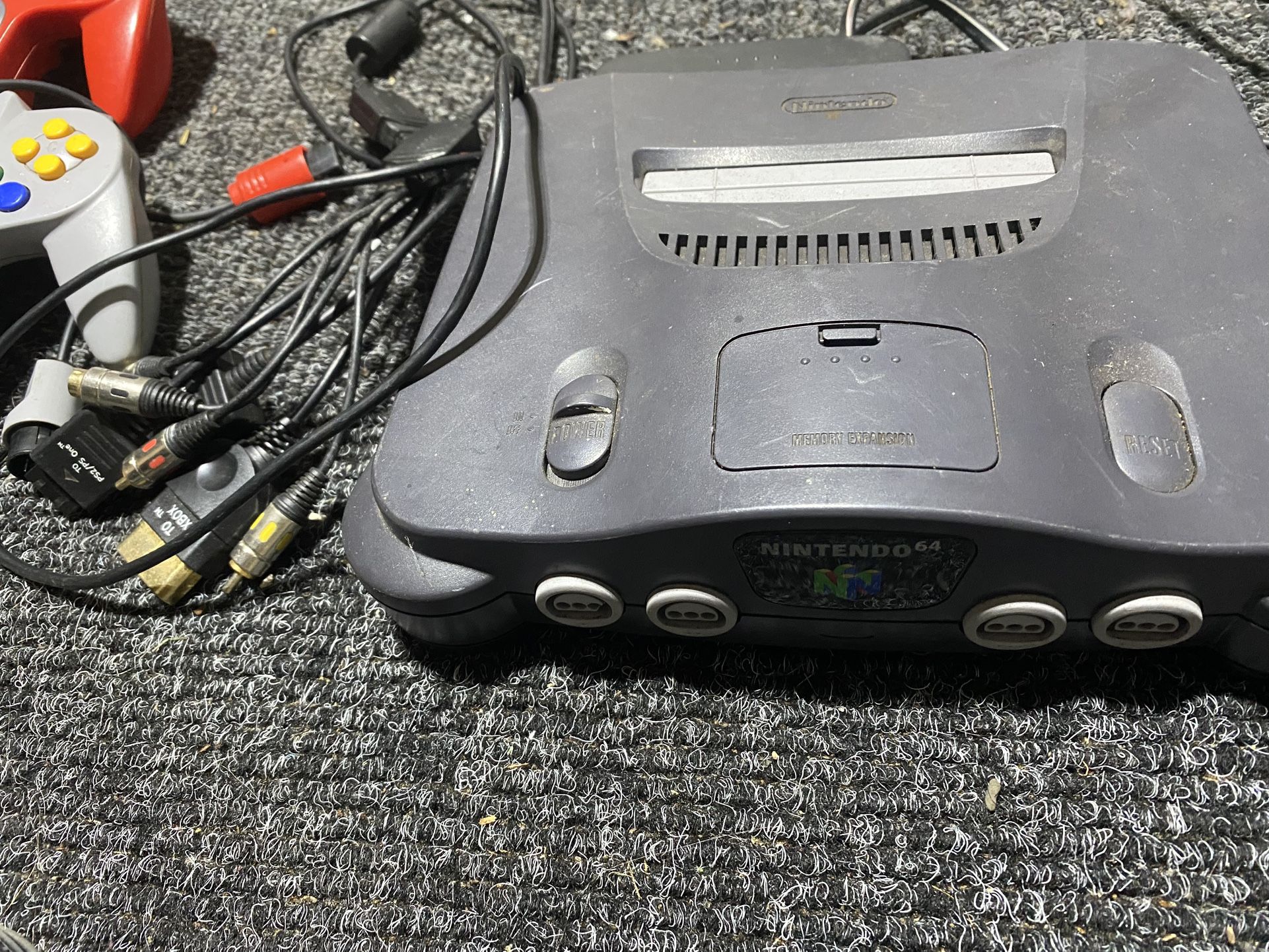N64 Console, Controllers, And Games