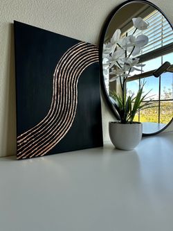 “Golden” Handmade Textured Art Canvas 12x16”