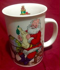 Vintage Santa with Two Globes 1992.