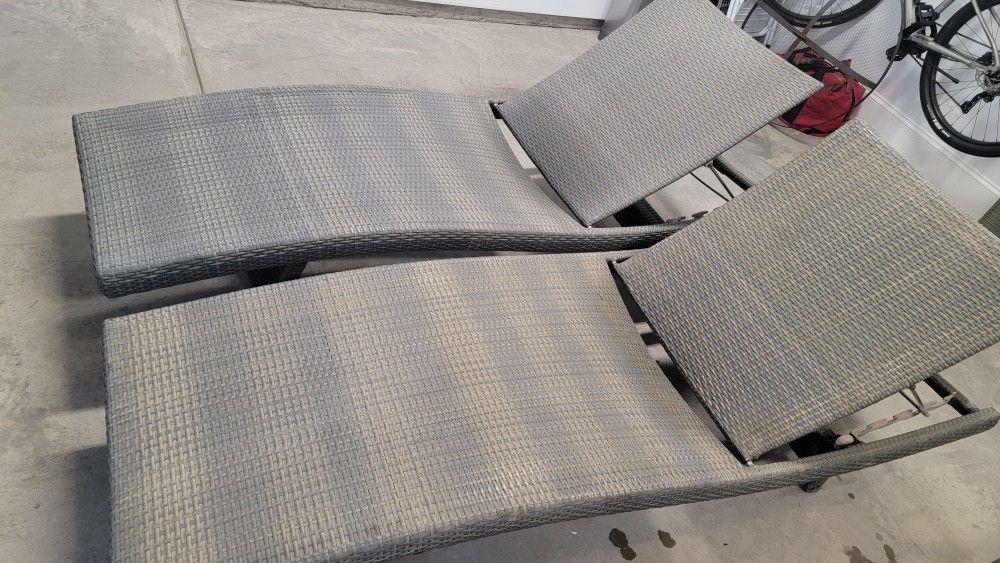 Two Frontgate Adjustable Chase Lounge Chairs/$250