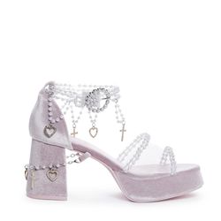 Dolls kill holy revelation platform sandals pink