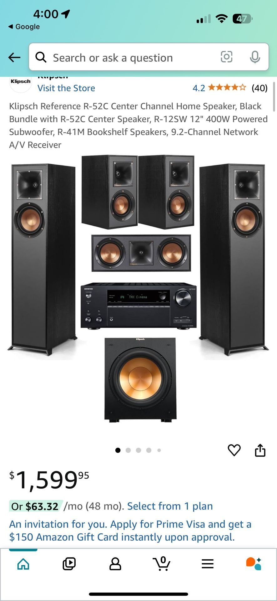 Klipsch Home Theater Center +