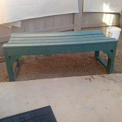 Green Wooden Bench